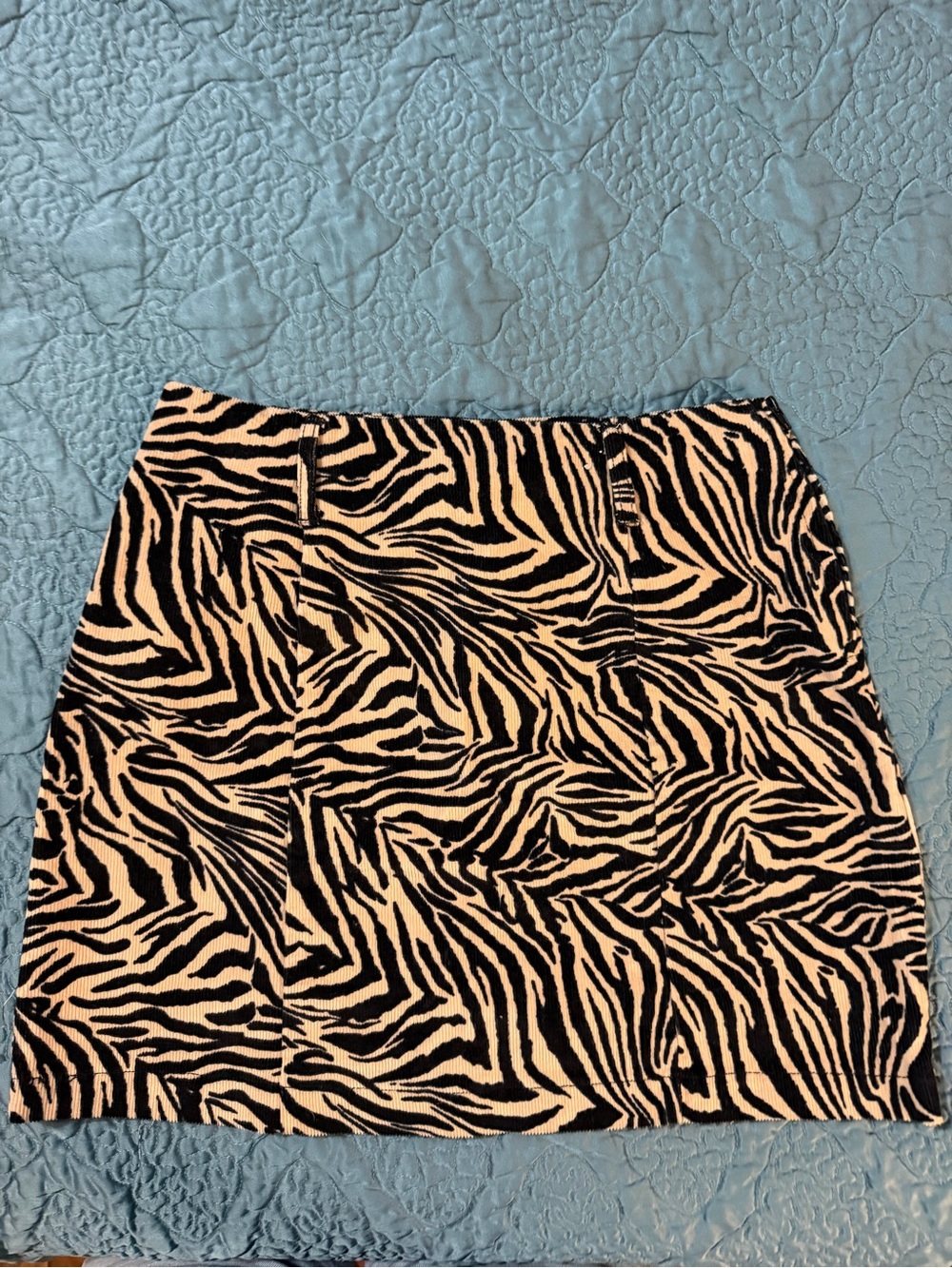 wild fable Black & White Zebra-Print Mini Skirt